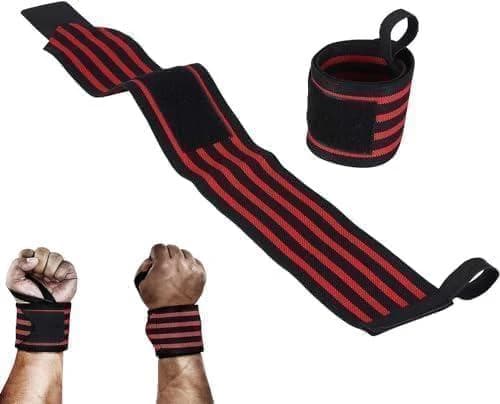 1 Pair Wrist Wraps Thumb Loops for Weightlifting, Bodybuilding and Strength 
