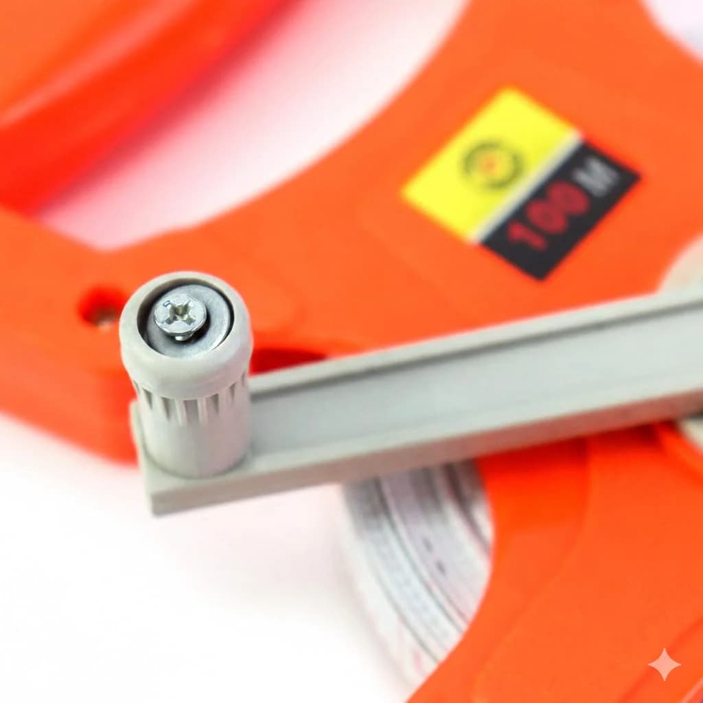 100m Long Metric Tape Measure - Durable Plastic Frame with Convenient Hand Grip 