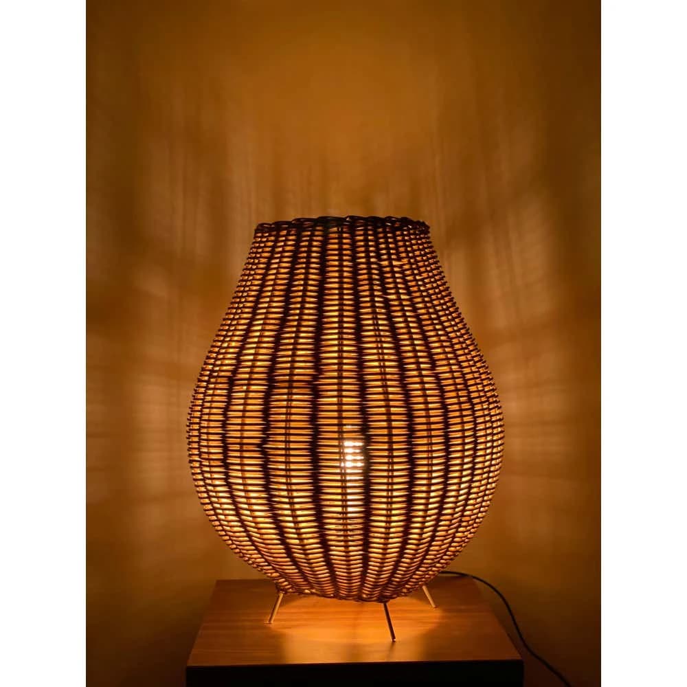 TBS Bamboo Boho Table Lamp, 45 ×30 cm - Beige