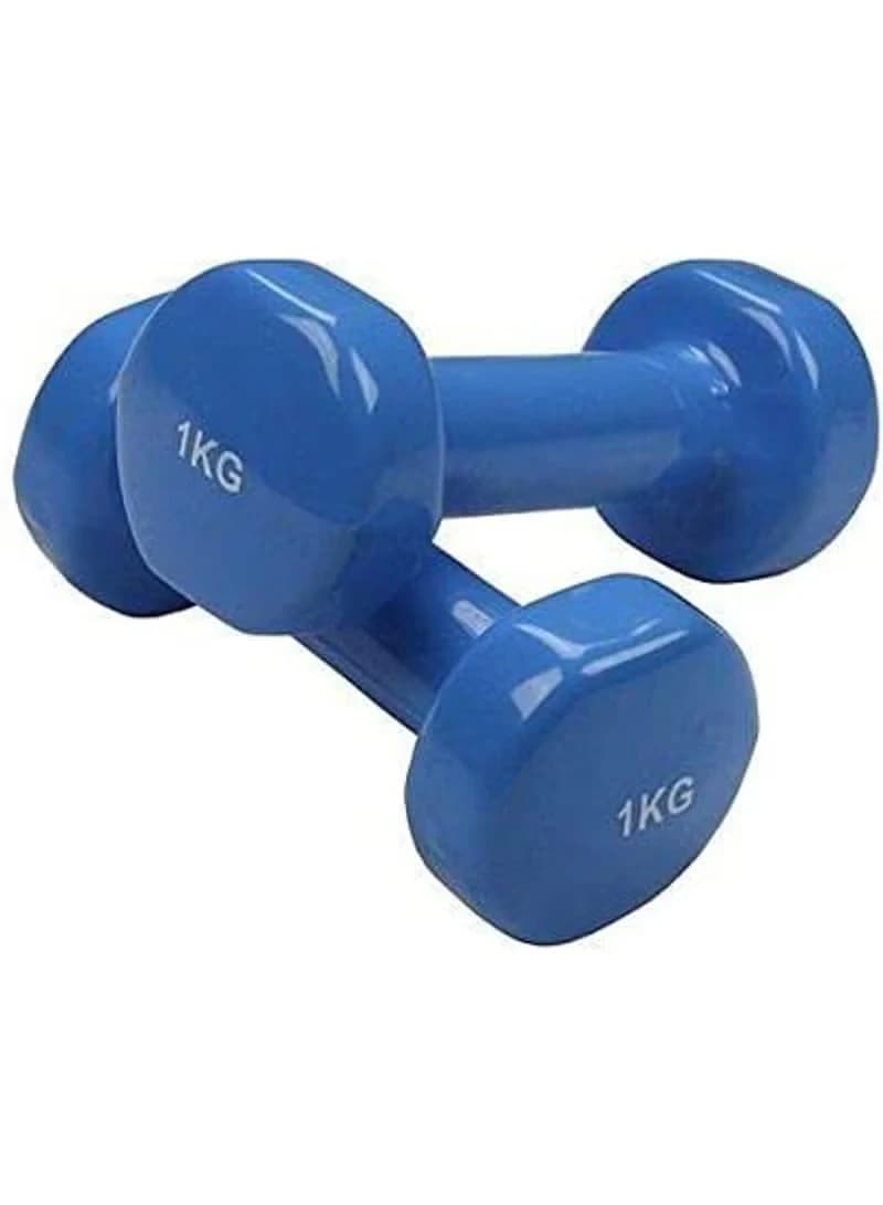 1kg Dumbbells (Pair) - Compact, Anti-Roll, and Tabletop Design - Home Training