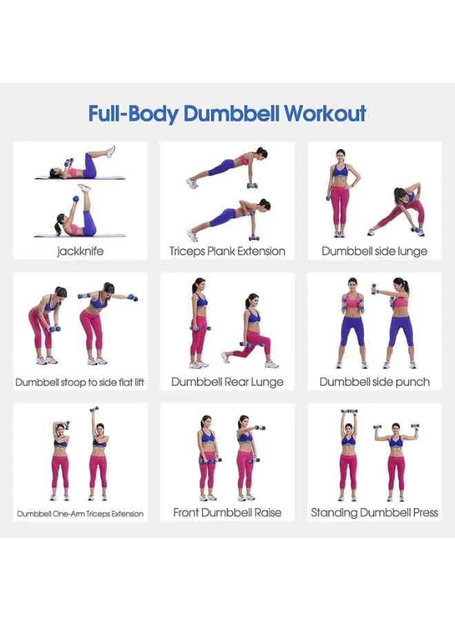 1kg Dumbbells (Pair) - Compact, Anti-Roll, and Tabletop Design - Home Training