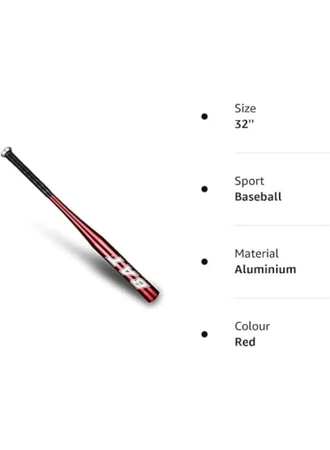 32-inch Aluminum Baseball Bat, Lightweight, Rubber Grip, Trainer for Adults 