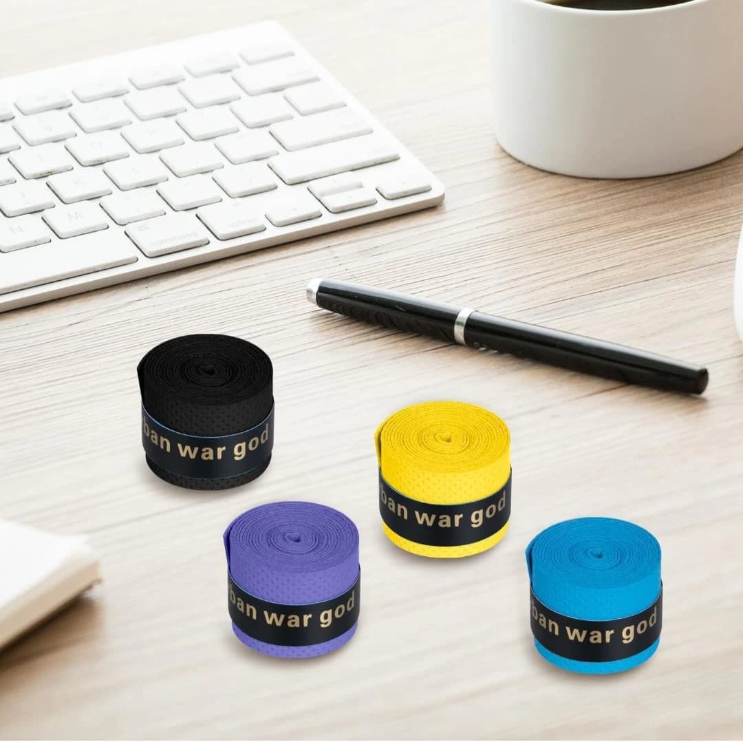 4pcs Turn Grip Anti-Slip Racket Grip Tape for Tennis, Badminton, Squash