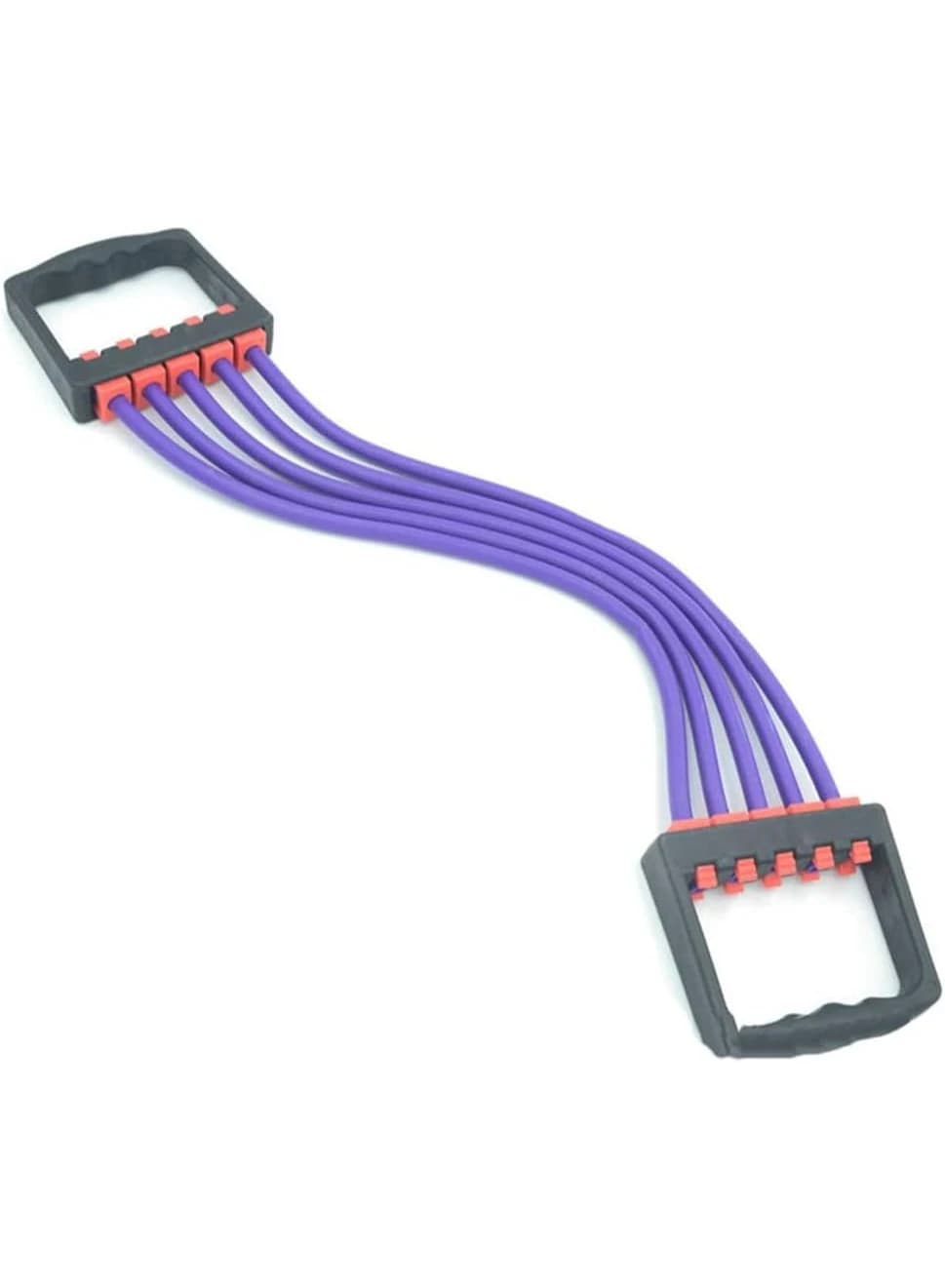 5 Elastic Bands for Exercise, Multi Color, with Plastic Handles