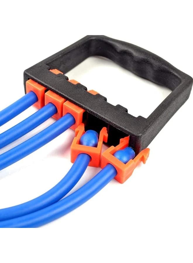 5 Elastic Bands for Exercise, Multi Color, with Plastic Handles