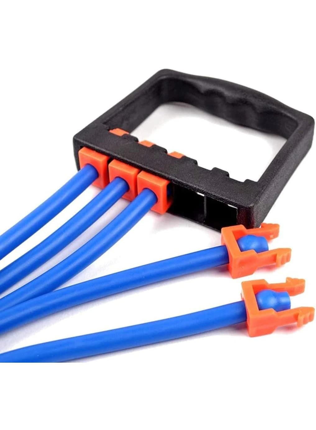 5 Elastic Bands for Exercise, Multi Color, with Plastic Handles