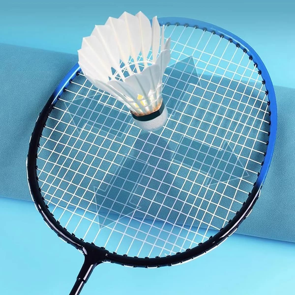 A pair of badminton rackets