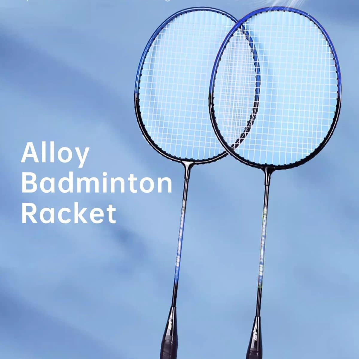 A pair of badminton rackets