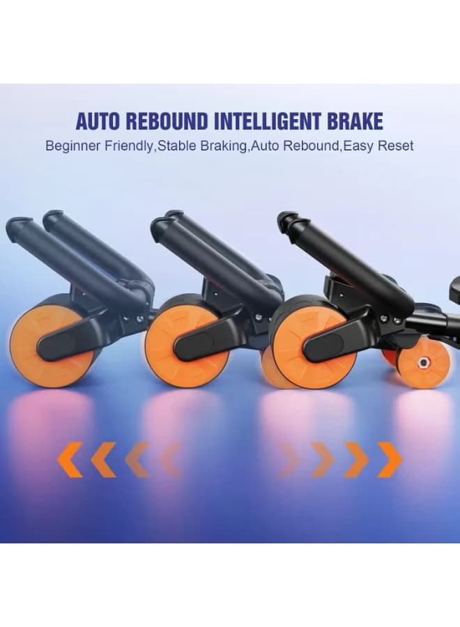 Abdominal exercise wheel with elbow support and timer, automatic bouncing wheel 