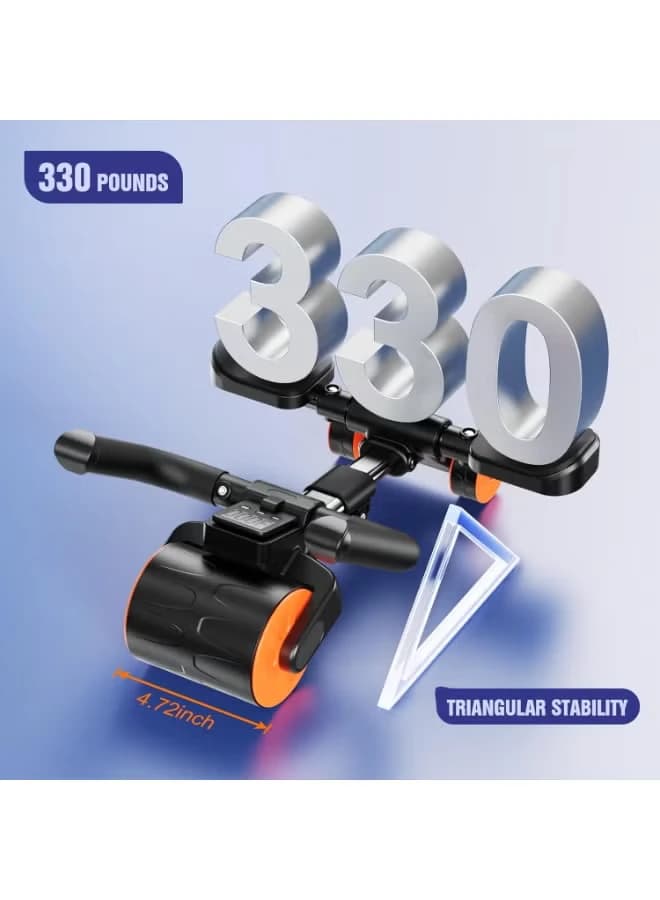 Abdominal exercise wheel with elbow support and timer, automatic bouncing wheel 