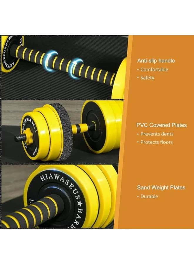 Adjustable Dumbbell and Barbell Set with Stabilizer Bar for Strength Training