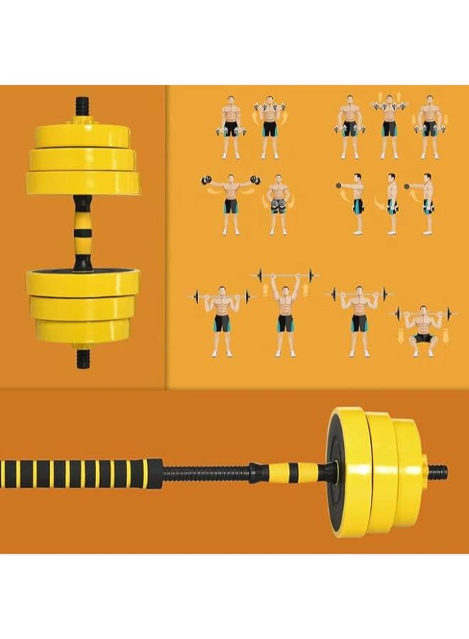 Adjustable Dumbbell and Barbell Set with Stabilizer Bar for Strength Training