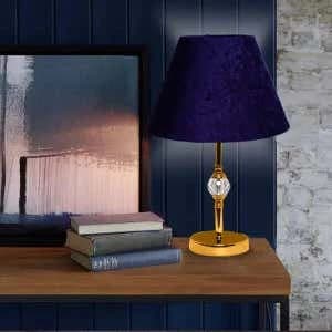 TBS Fabric Modern Table Lamp, 45 ×30 cm - Blue