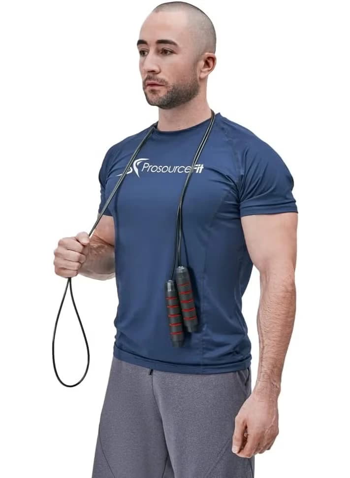 Adjustable speed jump rope up to 8 feet for men, with foam grips