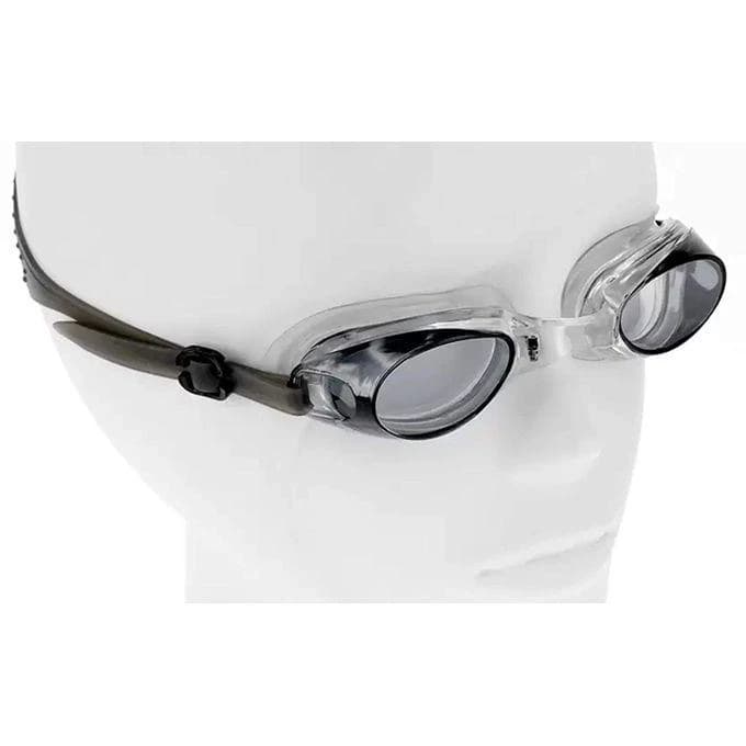Anti-fog swimming goggles with earplugs, black ( Color may vary )