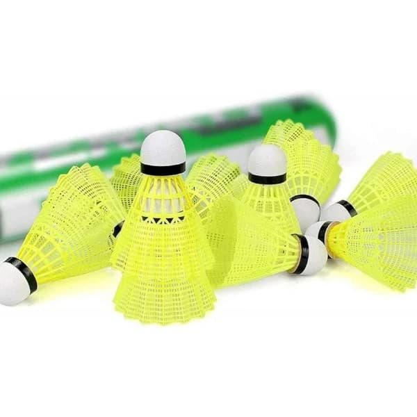 Badminton ball for badminton court, plastic, pack of 6 pieces ( Color may vary )