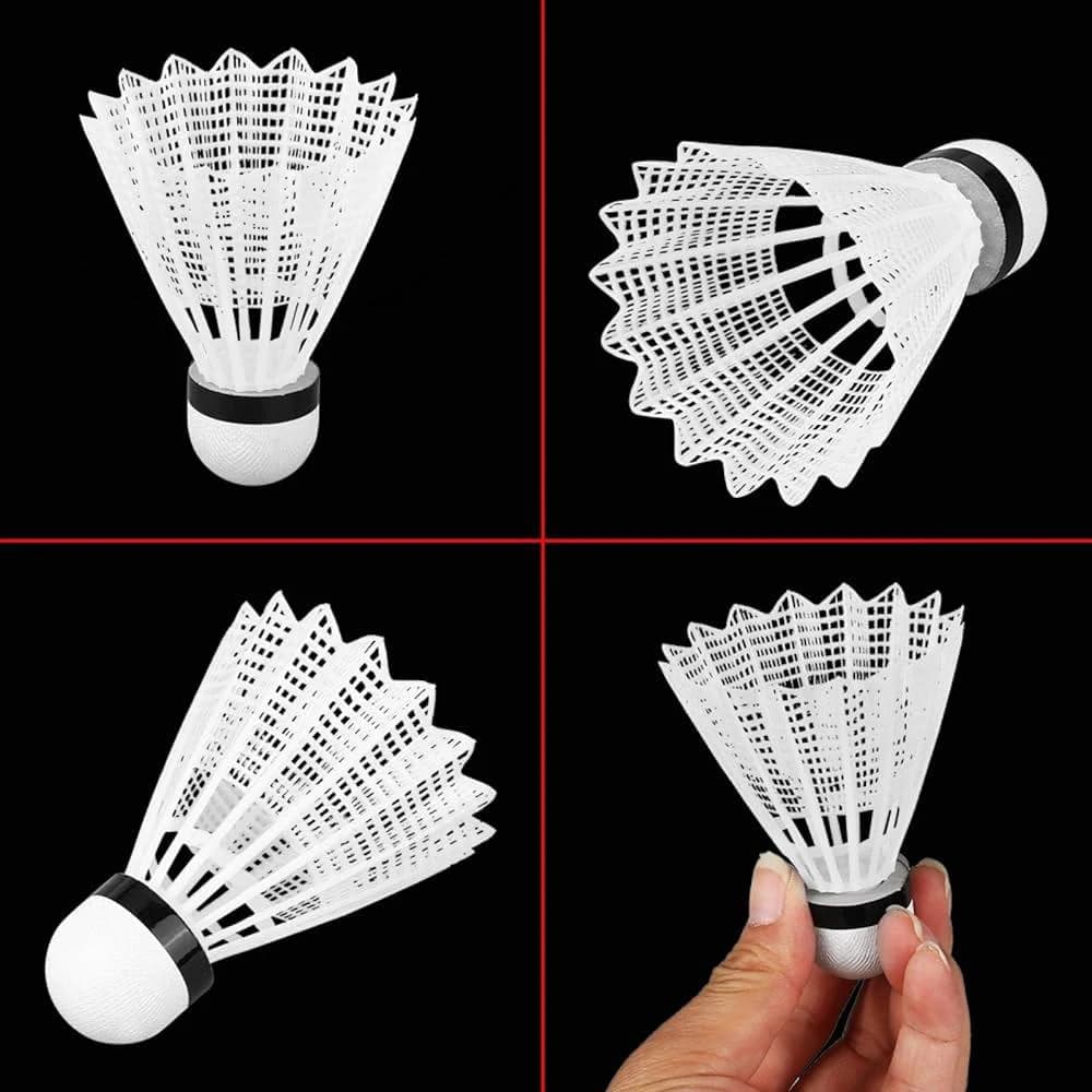 Badminton ball for badminton court, plastic, pack of 6 pieces