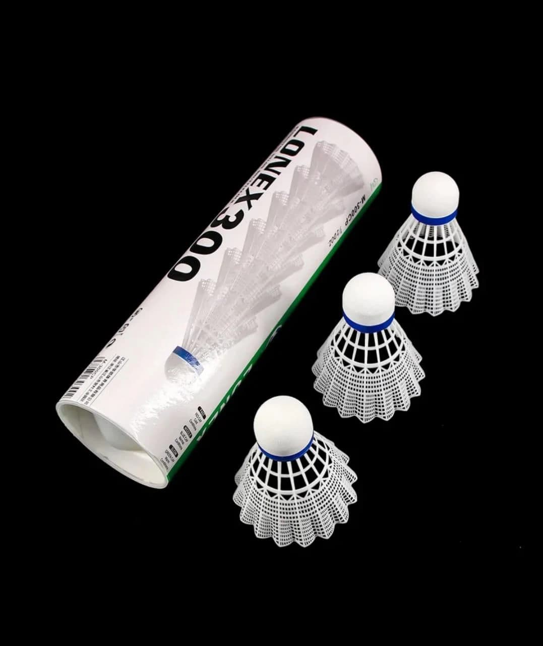 Badminton ball for badminton court, plastic, pack of 6 pieces
