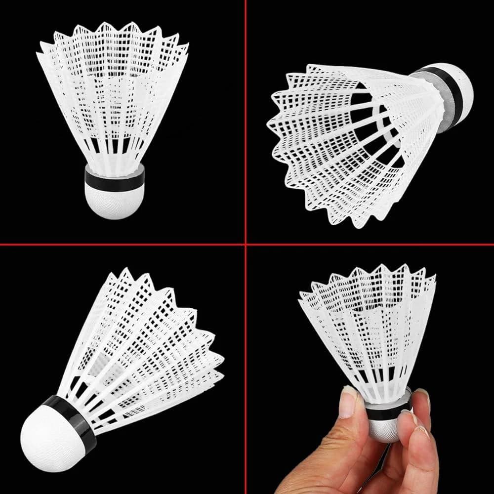 Badminton ball for badminton court, plastic, pack of 6 pieces ( Color may vary )