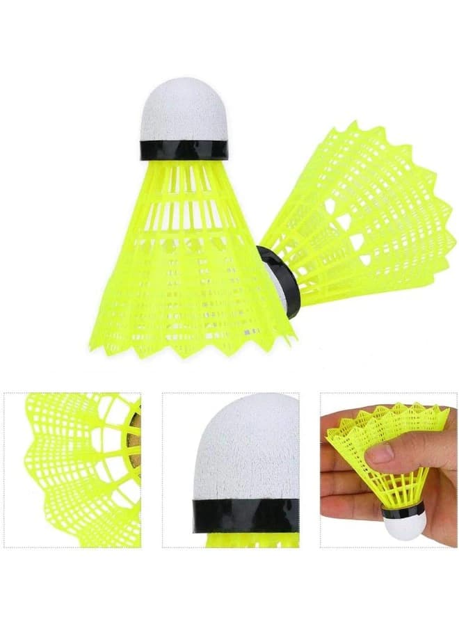 Badminton Shuttlecocks Plastic Badminton Court 6 Pack