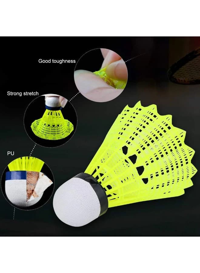 Badminton Shuttlecocks Plastic Badminton Court 6 Pack