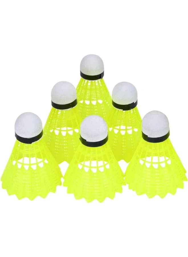 Badminton Shuttlecocks Plastic Badminton Court 6 Pack