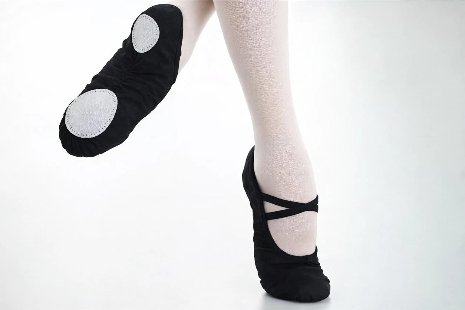 Ballerina Shoes with Leather Sole Flat Dance Shoes for Toddlers Yoga/Ballet