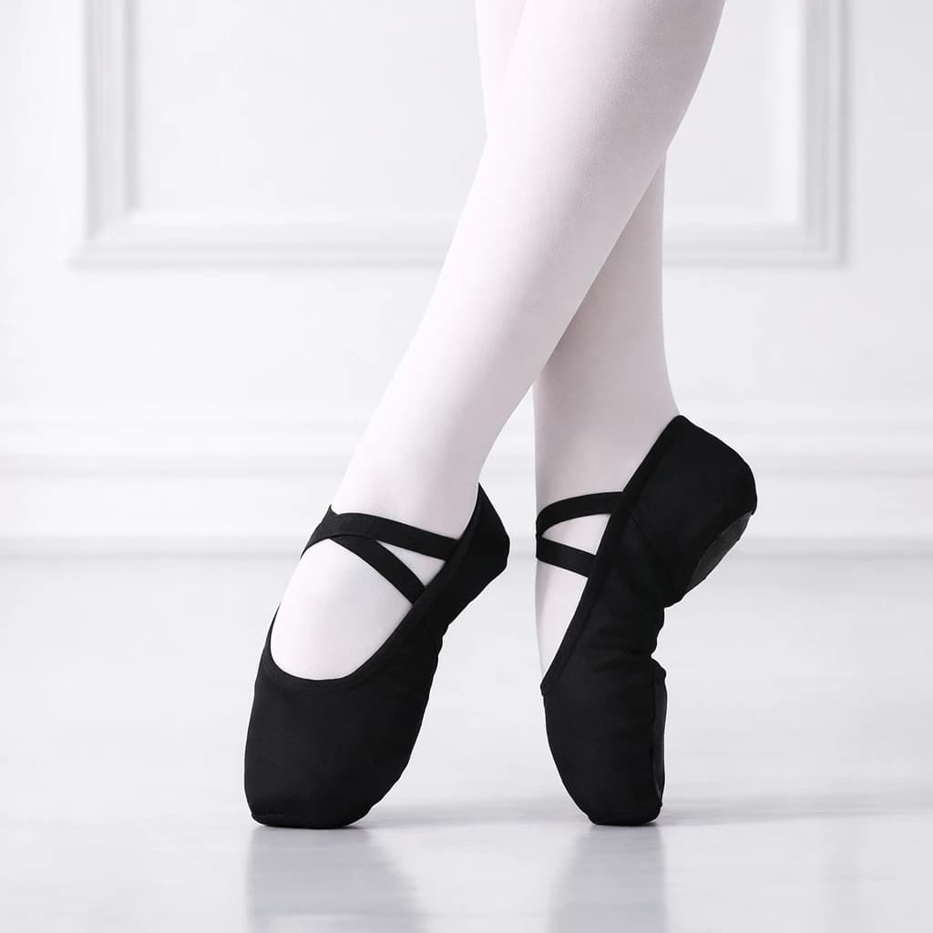 Ballerina Shoes with Leather Sole Flat Dance Shoes for Toddlers Yoga/Ballet