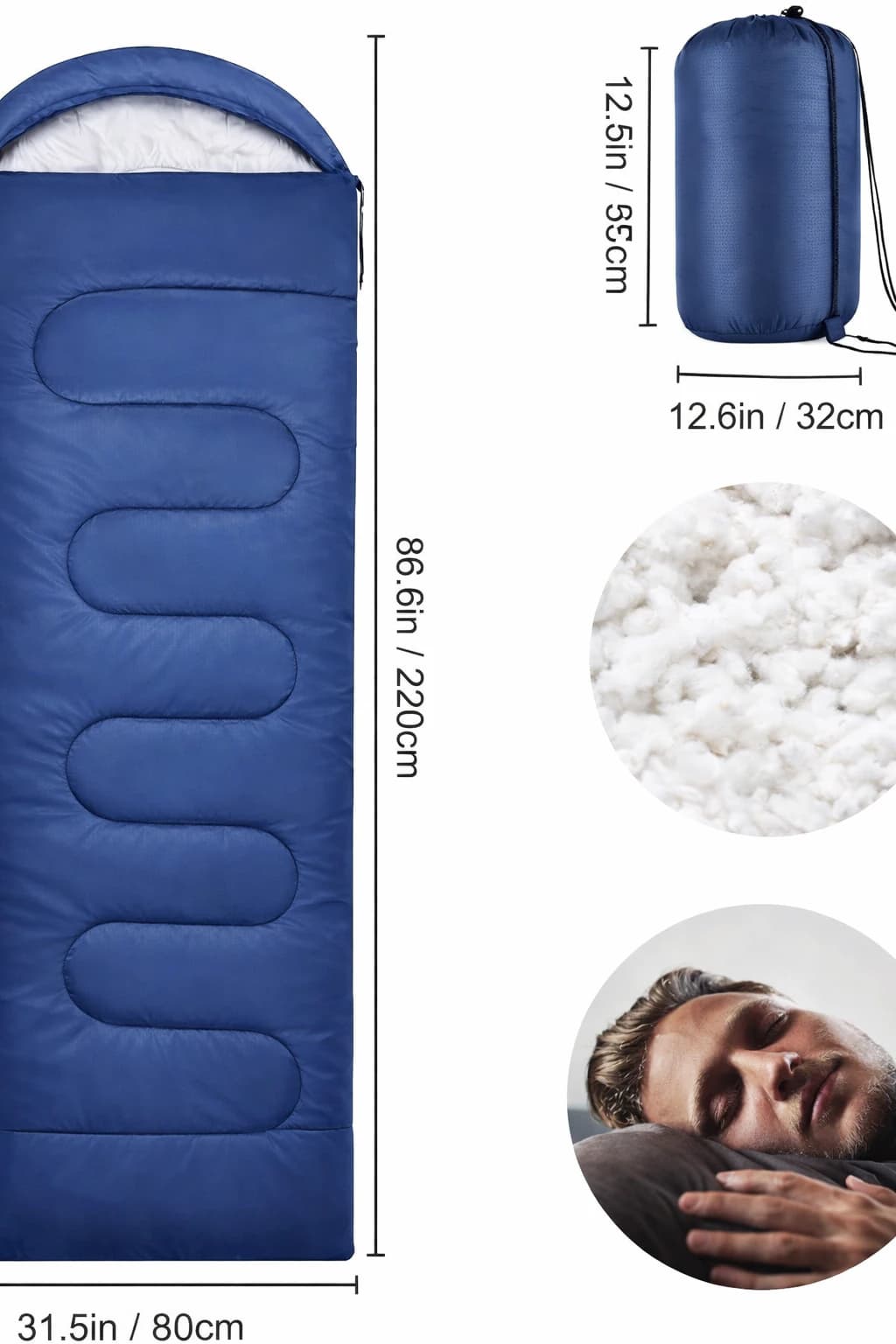 Camping sleeping bag - Lightweight sleeping bag, waterproof camping gear 
