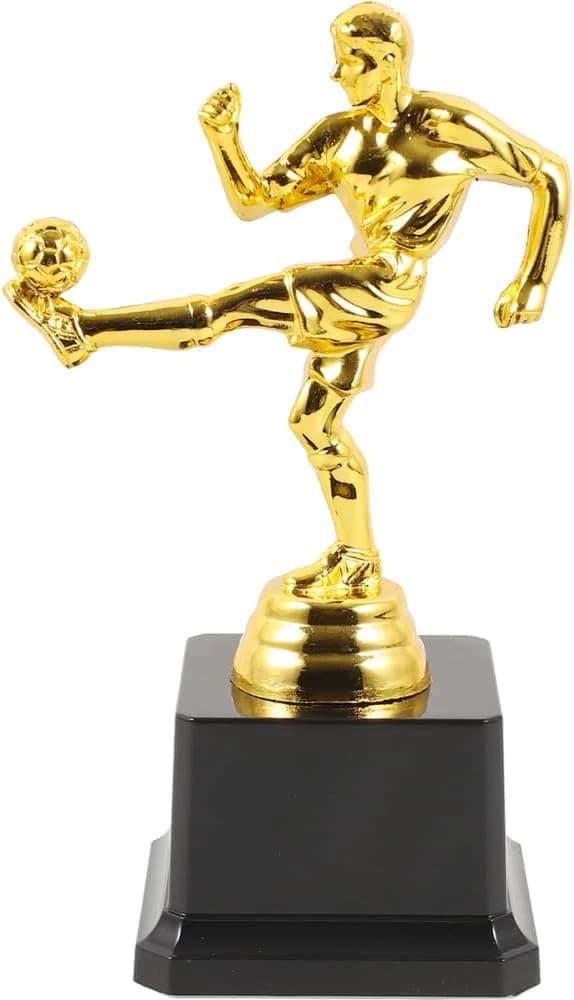 Classic Gold Football Championship Trophy, with Sturdy Base - Perfect for School