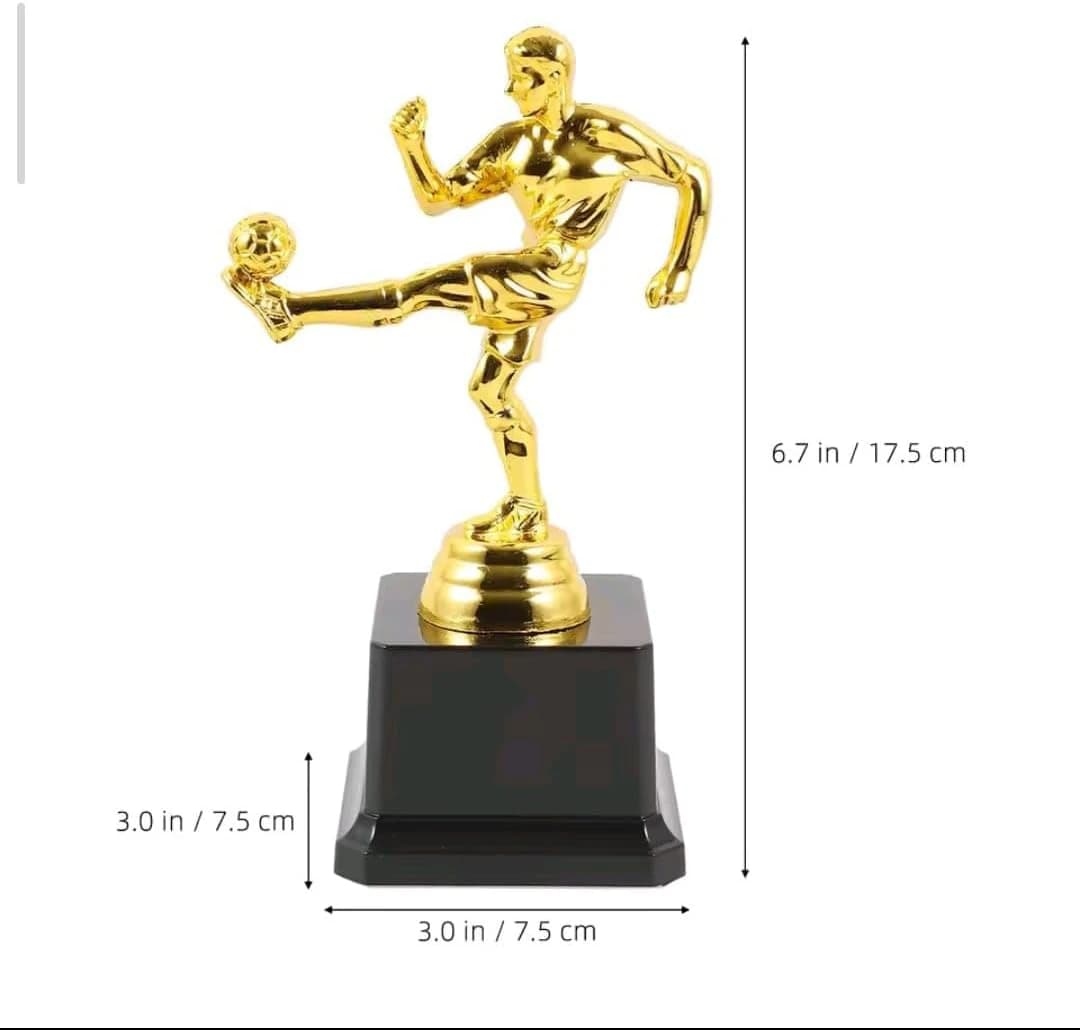 Classic Gold Football Championship Trophy, with Sturdy Base - Perfect for School