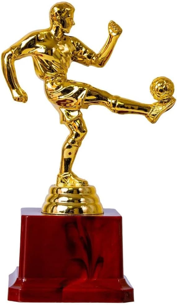 Classic Gold Football Championship Trophy, with Sturdy Base - Perfect for School