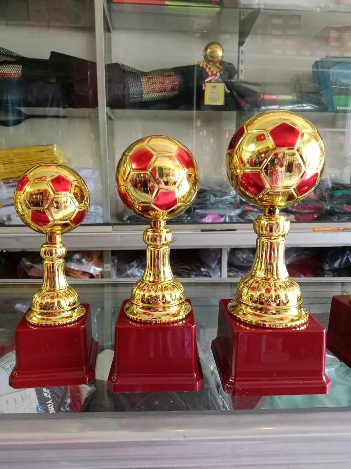 Commemorative Cup - an award and prize for champions and football fans, gold 
