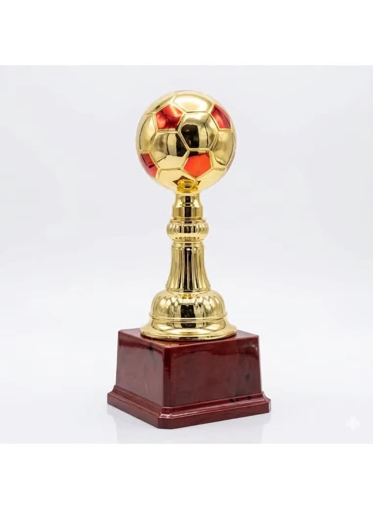 Cup and prize for champions and football fans, gold 
