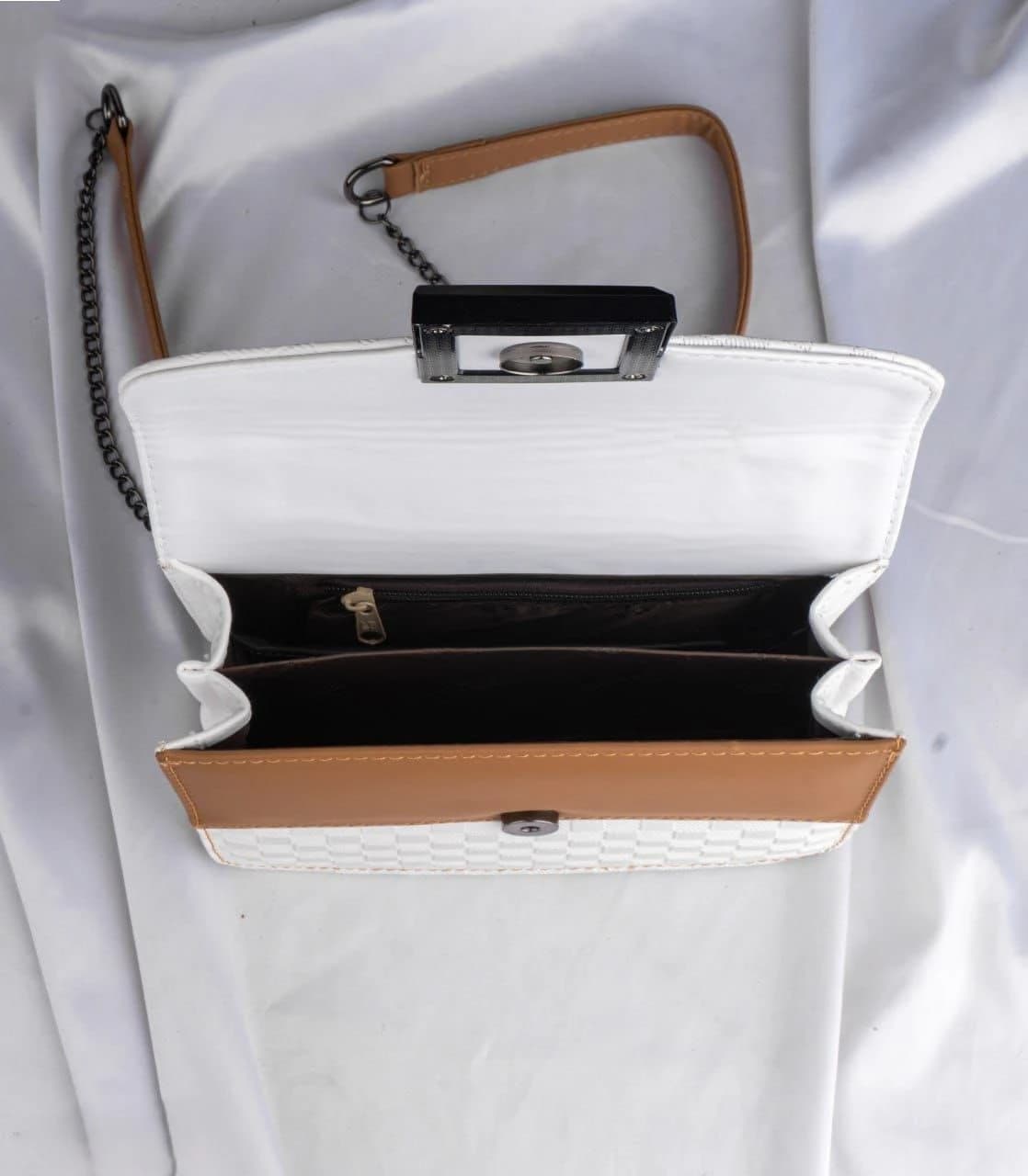 Women's square button bag