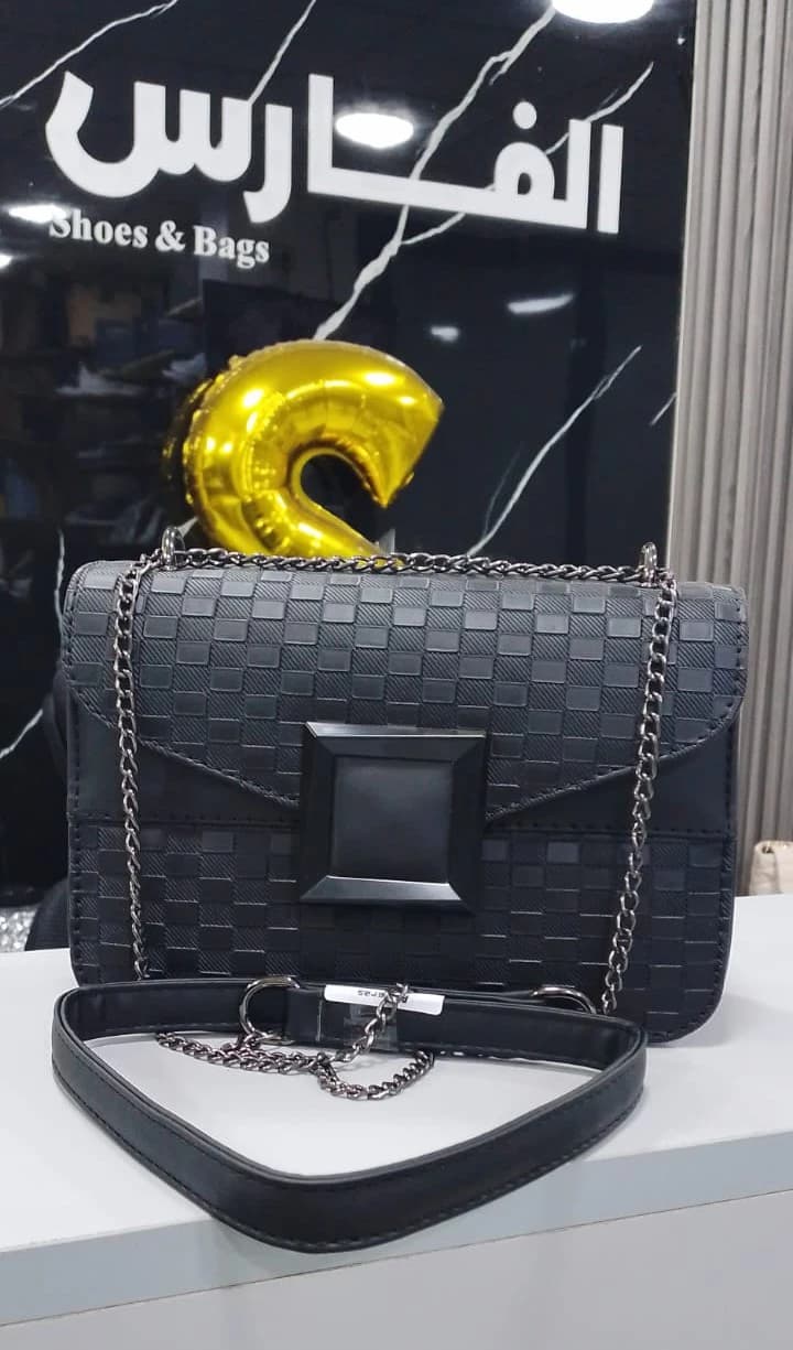 Women's square button bag