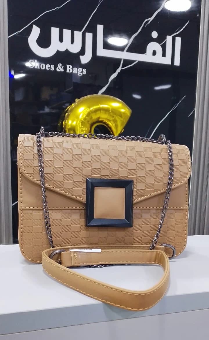 Women's square button bag