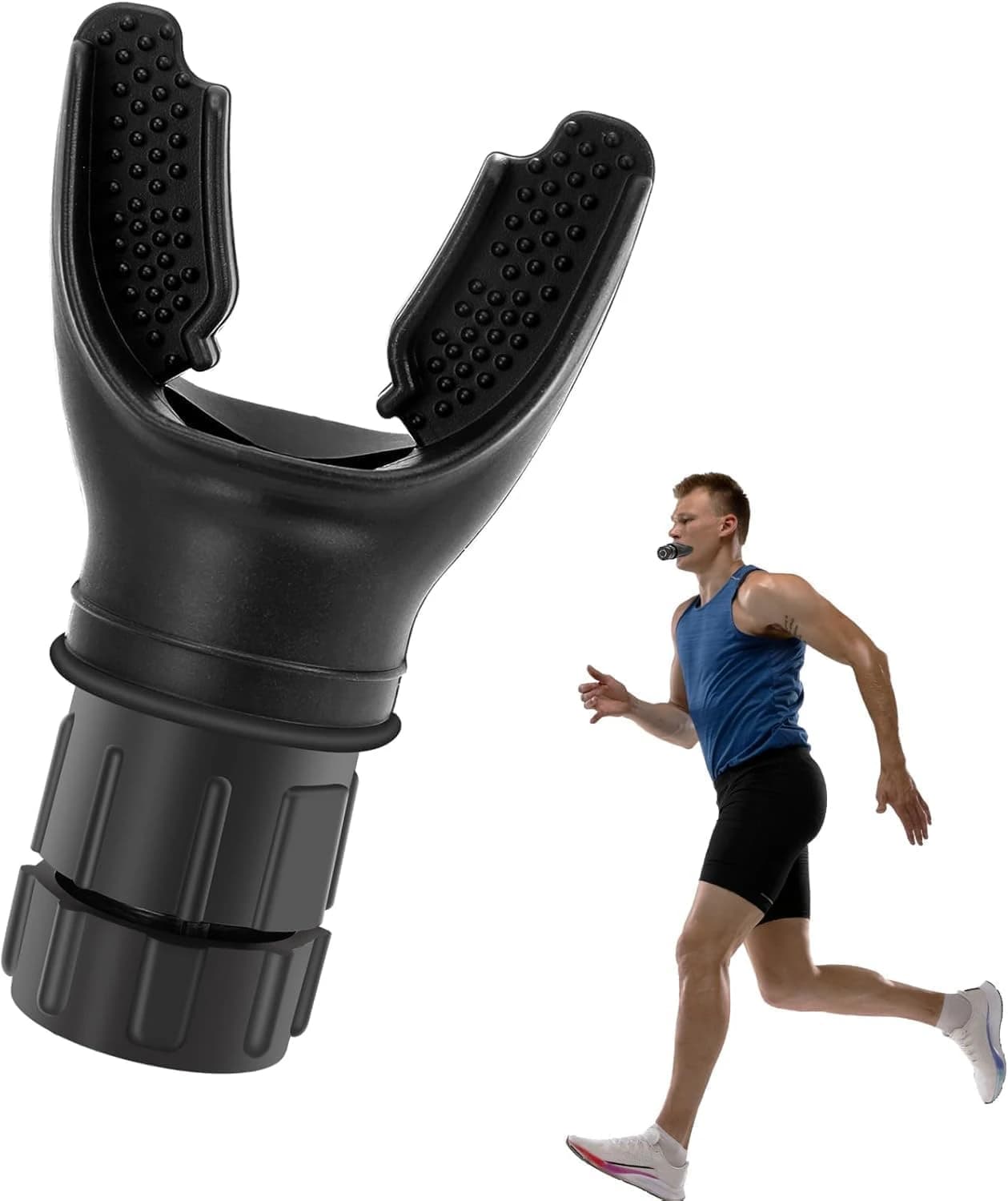 Deep Breathing Exerciser with Adjustable Resistance for Training and Improving 