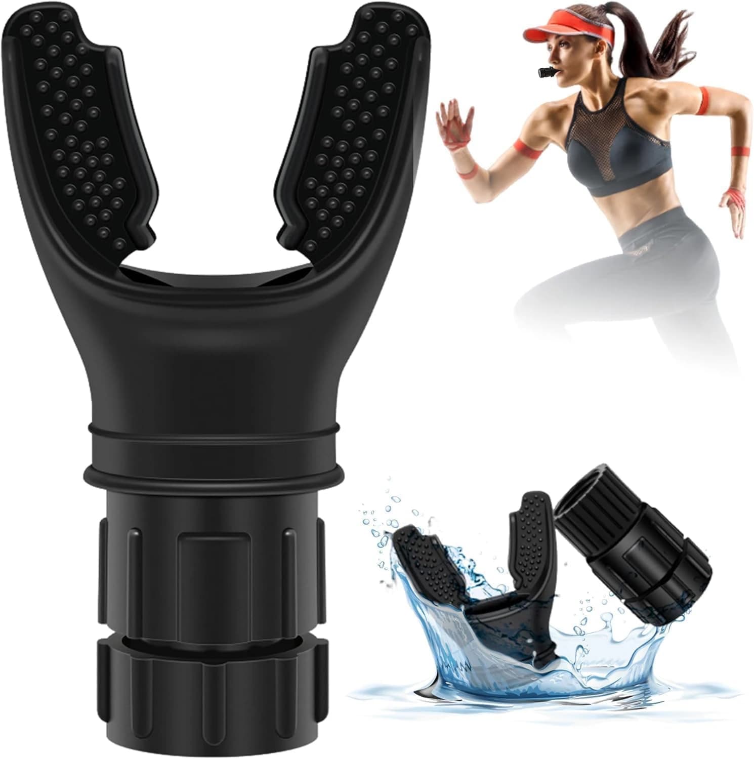 Deep Breathing Exerciser with Adjustable Resistance for Training and Improving 