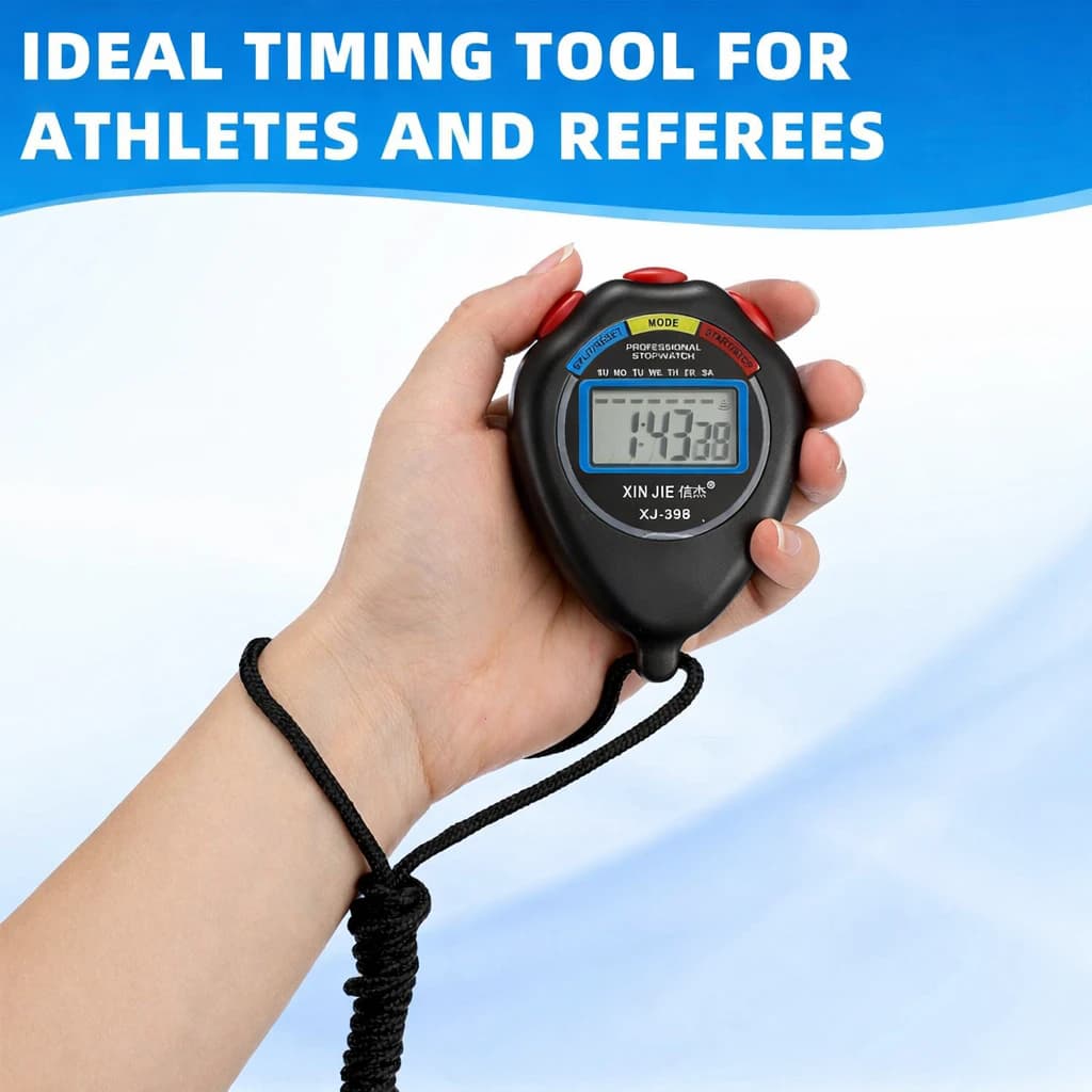 Digital Sports Stopwatch Portable Multifunction Chronograph Sports Timer 