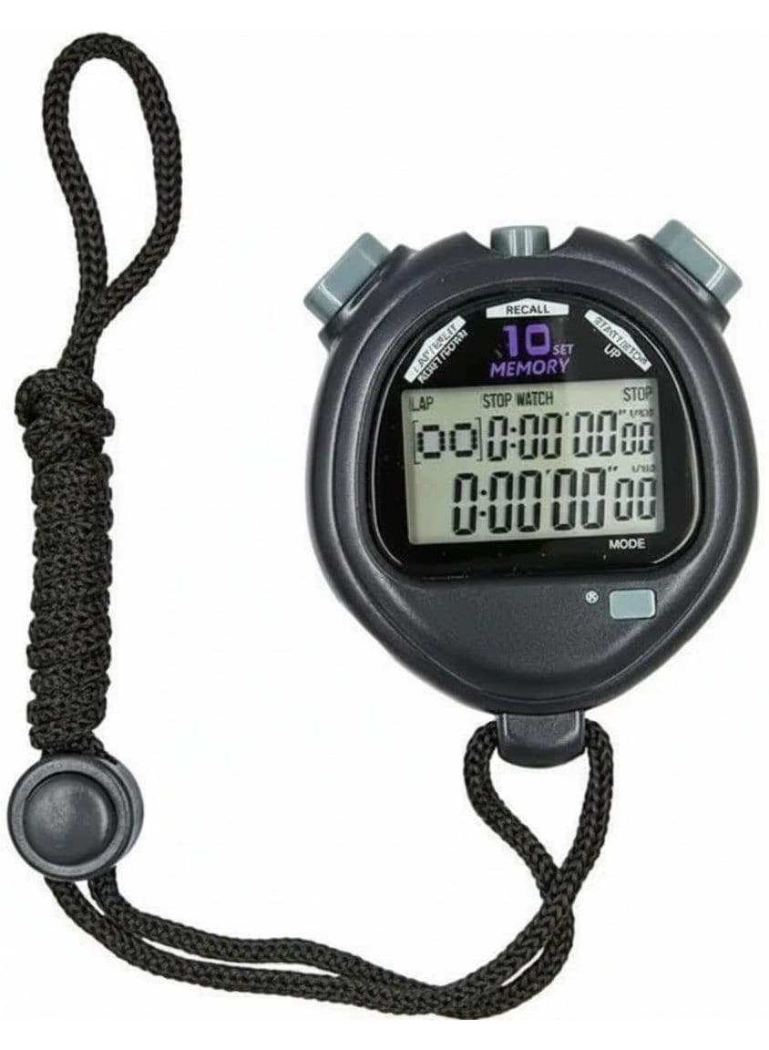 Digital Stopwatch, Electronic Stopwatch with 10 Memory Countdown, Multifunction 