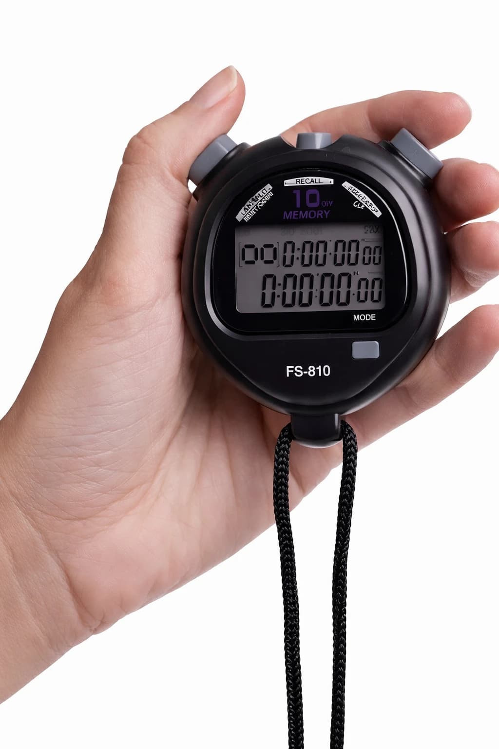 Digital Stopwatch, Electronic Stopwatch with 10 Memory Countdown, Multifunction 