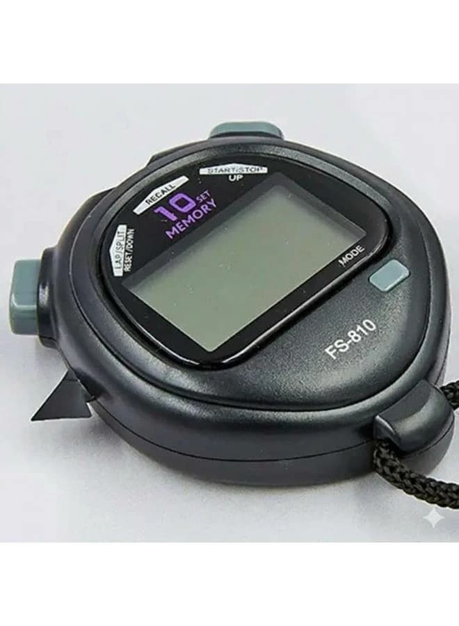 Digital Stopwatch, Electronic Stopwatch with 10 Memory Countdown, Multifunction 