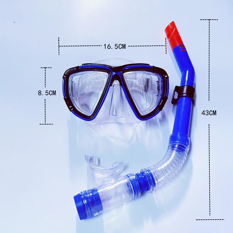 Diving mask - for snorkeling and swimming (blue, one size)