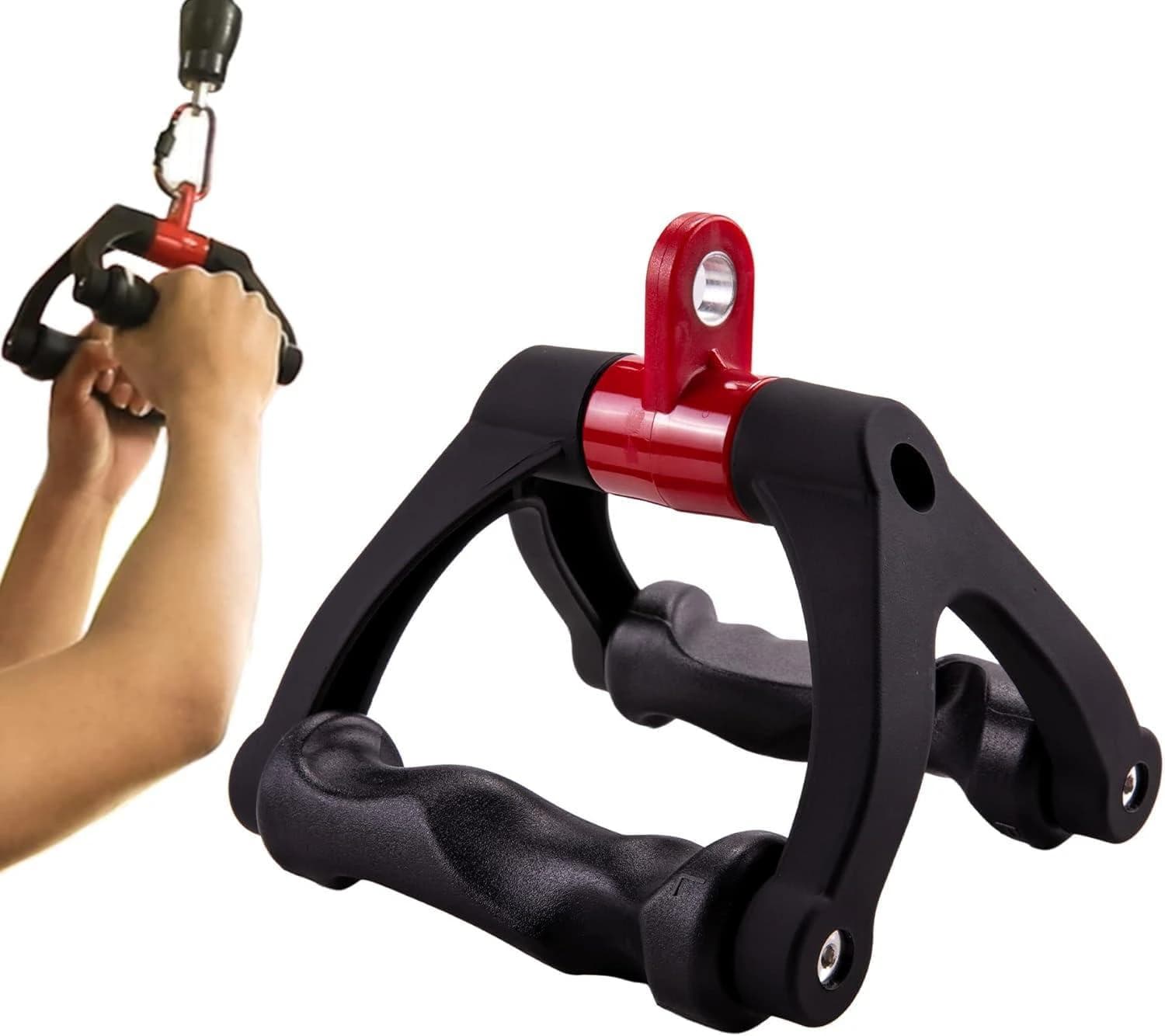 Double D-Row Handle, V-Row Triangle Handle, Gym Ergonomic Grip Cable Attachment