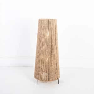 مصباح أرضي بوهو – خيوط خيش (Burlap Threads) 80×20 سم – بيج