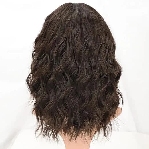 DILLARDS Medium Length Wavy Synthetic Wig with Bangs