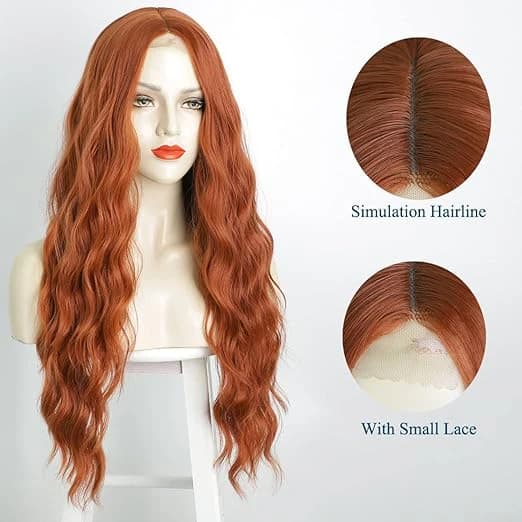 DILLARDS Tantako Wavy Auburn Wig with Lace Front