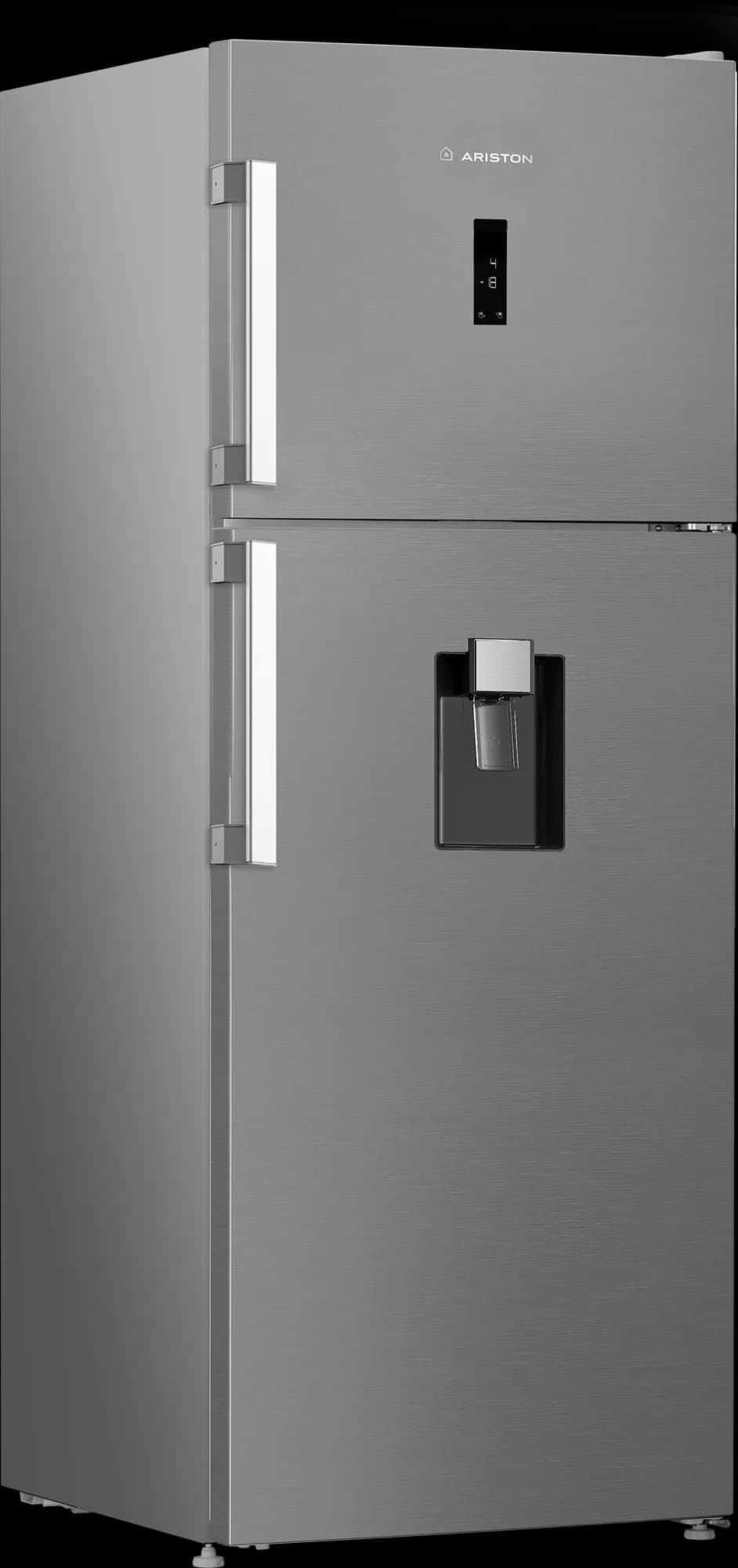 ثلاجة اريستون، سعة 455 لتر ، نوفروست ، بانفرتر ، فضي - ART70 F1452 D XWEG