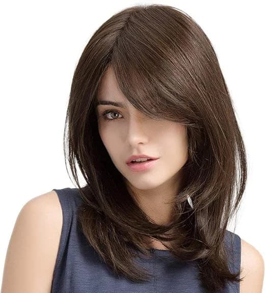 DILLARDS Charming Brown Long Straight Wig